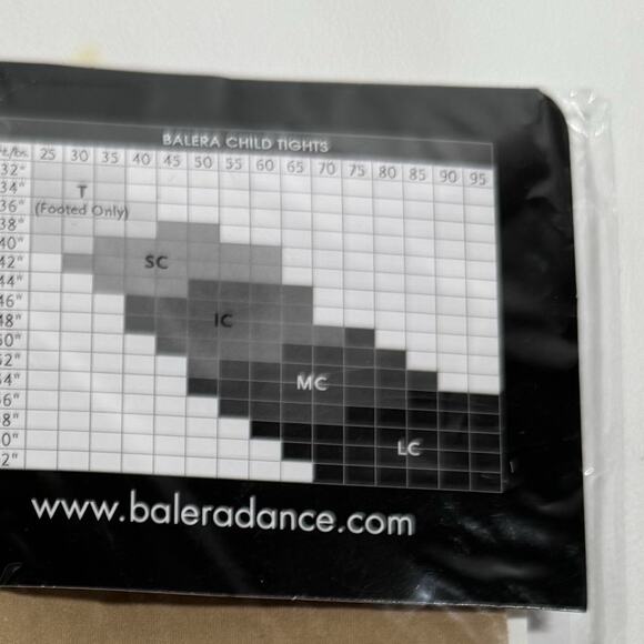 Balera Dance Tights Suntan Child Medium Footed Style T99 MC Girls - Picture 3 of 3